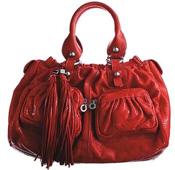 Bolsa Vermelha em Couro Sintético